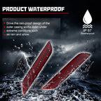 2X Red Lens Rear Bumper Reflector Lights for Honda Civic Sedan (2013–2015)