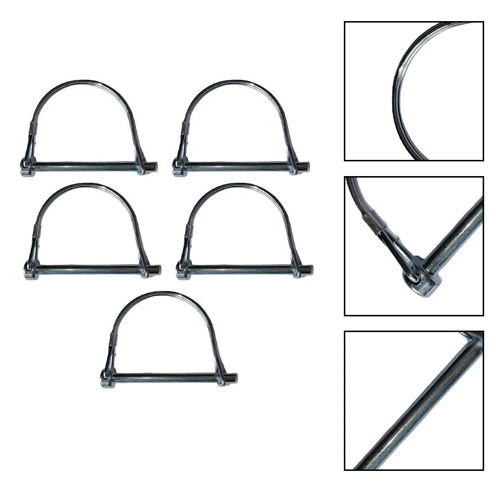 Pack of 5 Galvanized Tubular Folding Pins for Spring Locking Mechanism