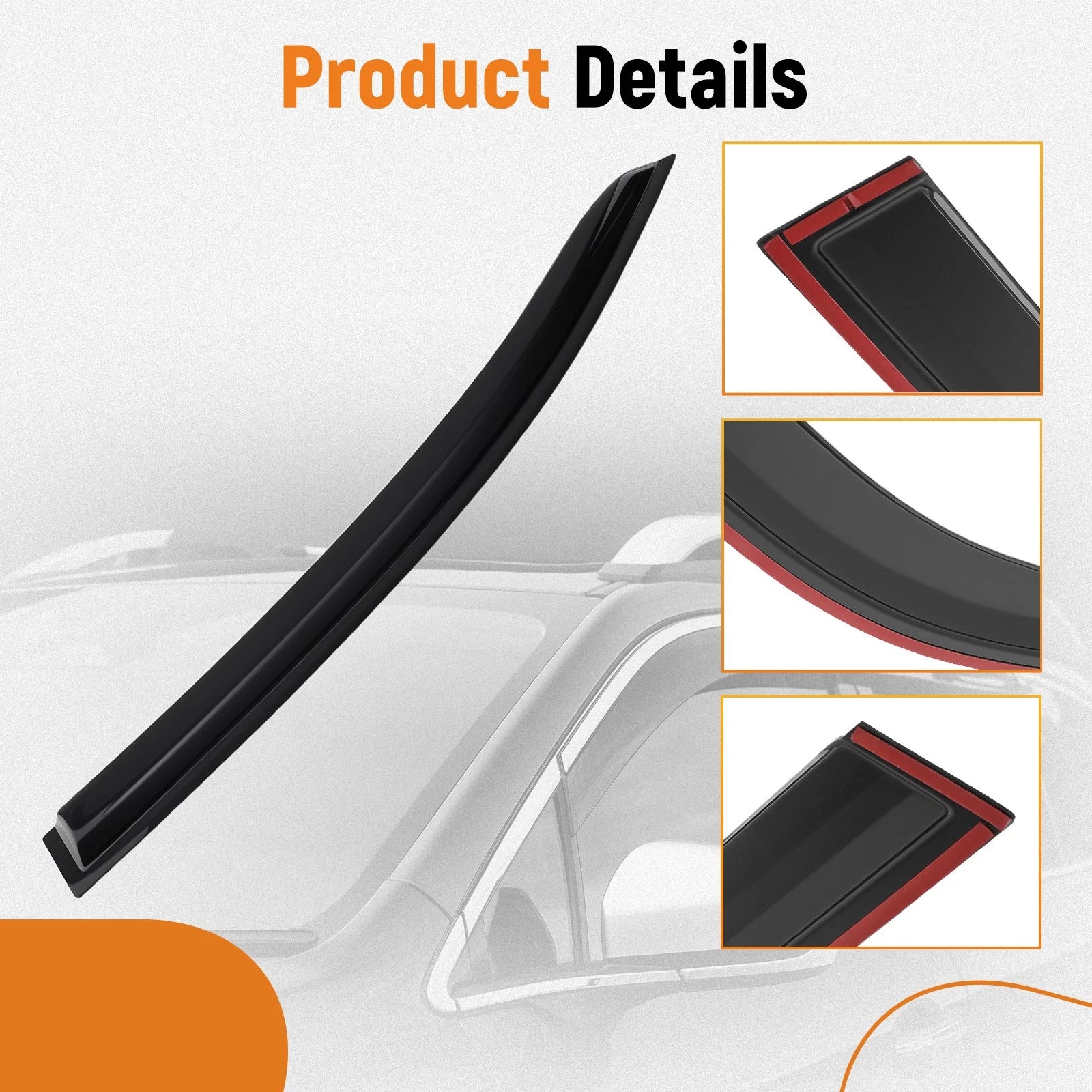 Set of 4 Rain Wind Window Visors for Lexus IS200t IS250 IS350 (2014–2020)
