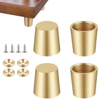 4X Brass Cutting Board Stabilisers with Non-Slip Pads for Display Tray