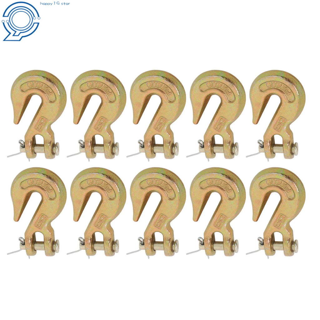 10 Pack Clevis Grab Hooks for G70 Tow Chains (5400 lbs Capacity)