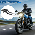 Short Long Brake Clutch Levers for Suzuki Hayabusa/GSXR1300 (1999–2023) Black Silver Tone