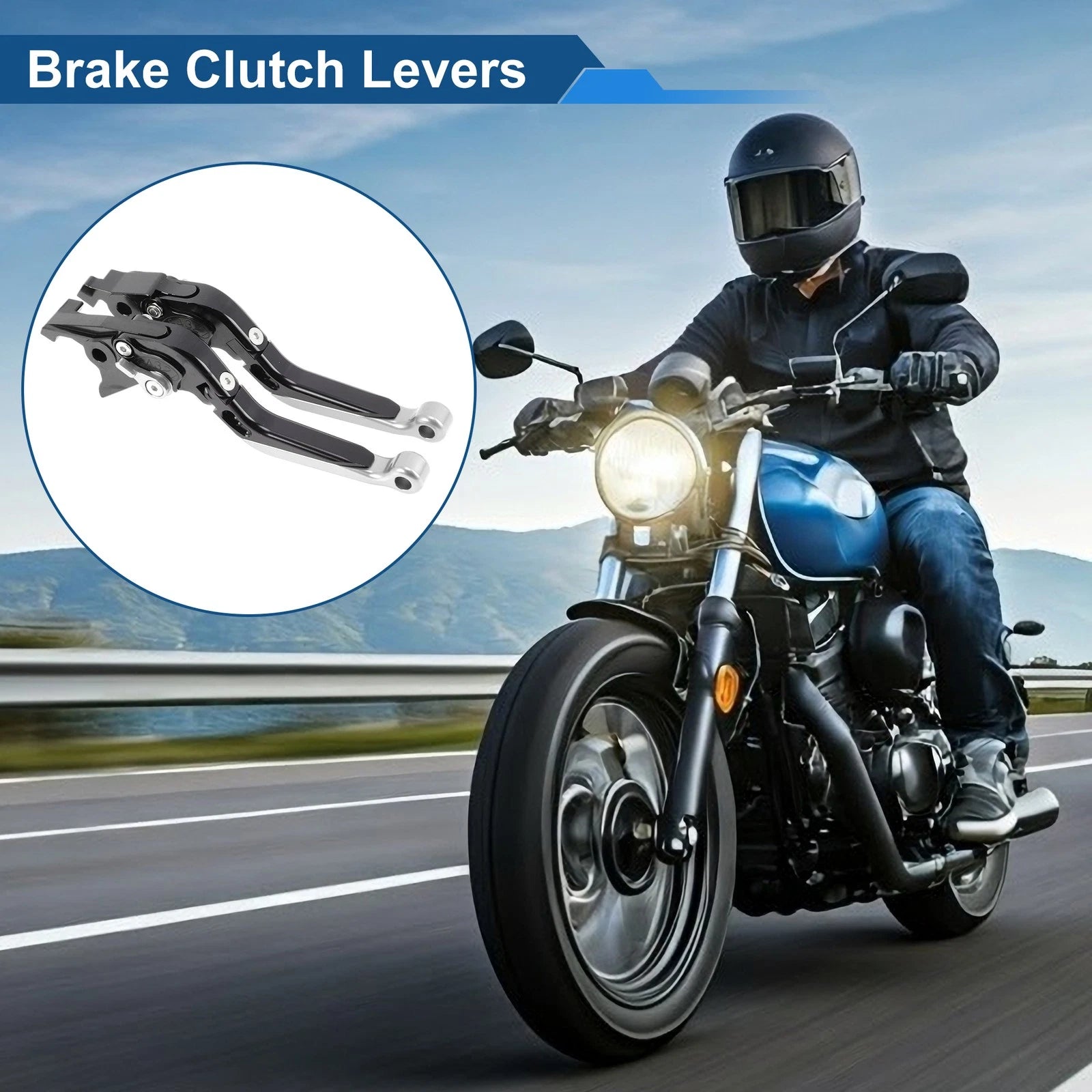 Short Long Brake Clutch Levers for Suzuki Hayabusa/GSXR1300 (1999–2023) Black Silver Tone