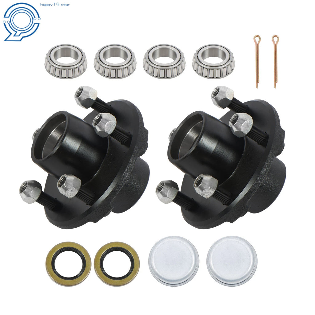 Trailer Hub Kit for 2000lbs Spindle with Bearings (5 on 4.5)