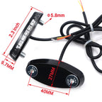 Black Mirror Block Off Base Plate LED for Honda CBR 900RR 929 (2000–2003)