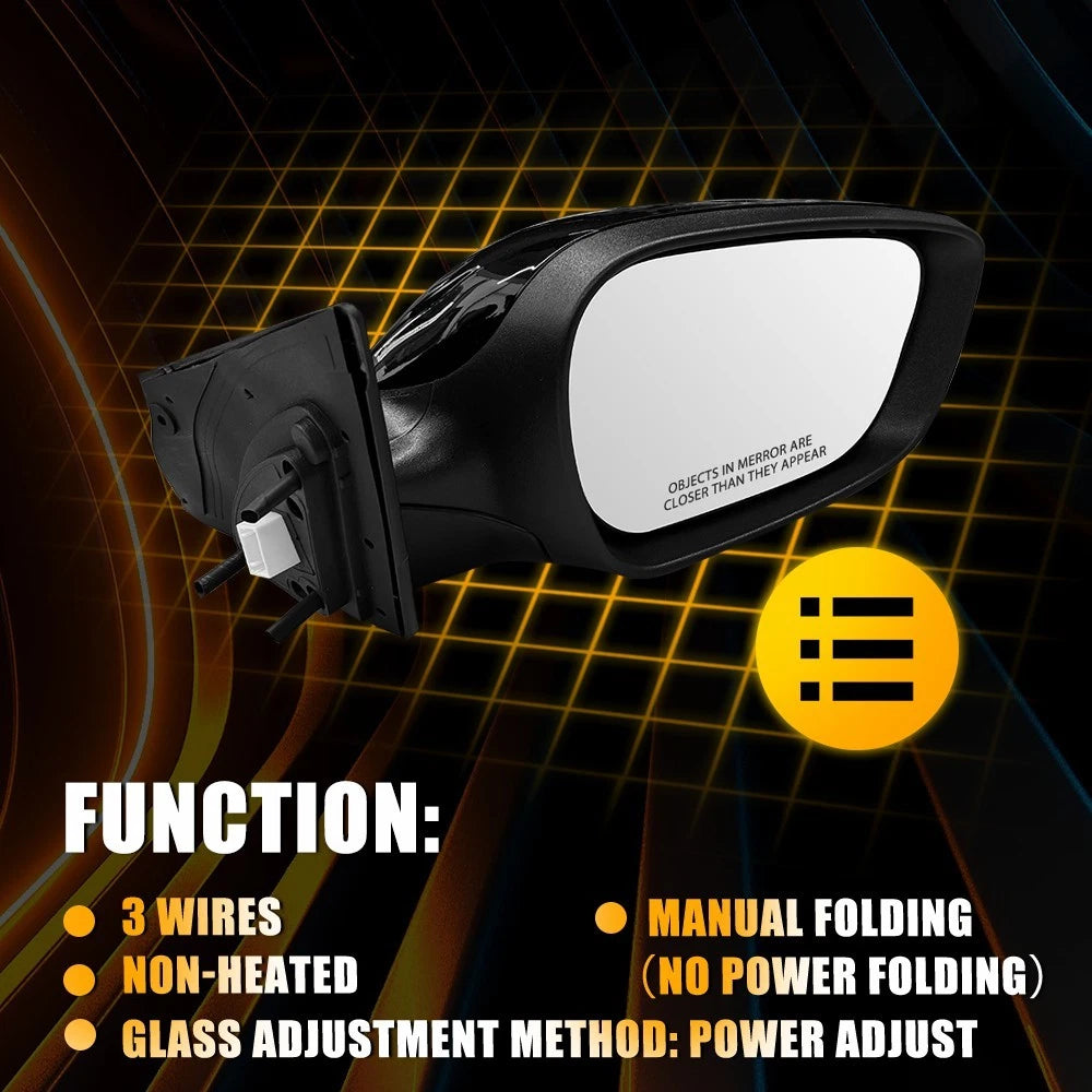 Passenger Right Side Mirror for Hyundai Elantra (2015–2016)