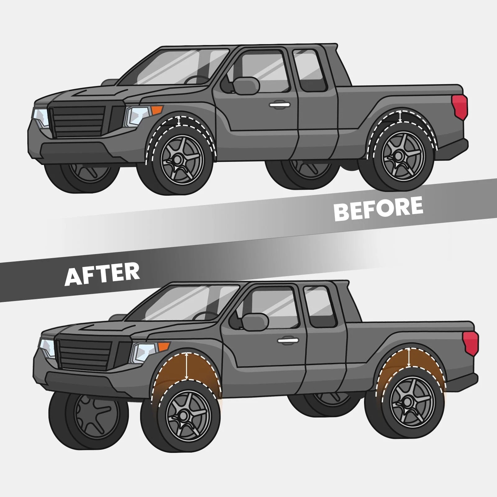 3.5" Suspension Lift Kit with Control Arms for Toyota Tacoma 4WD (2005–2023)