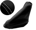 E Brake Boot Cover for Ford Focus (2000–2007) White Stitch Leather