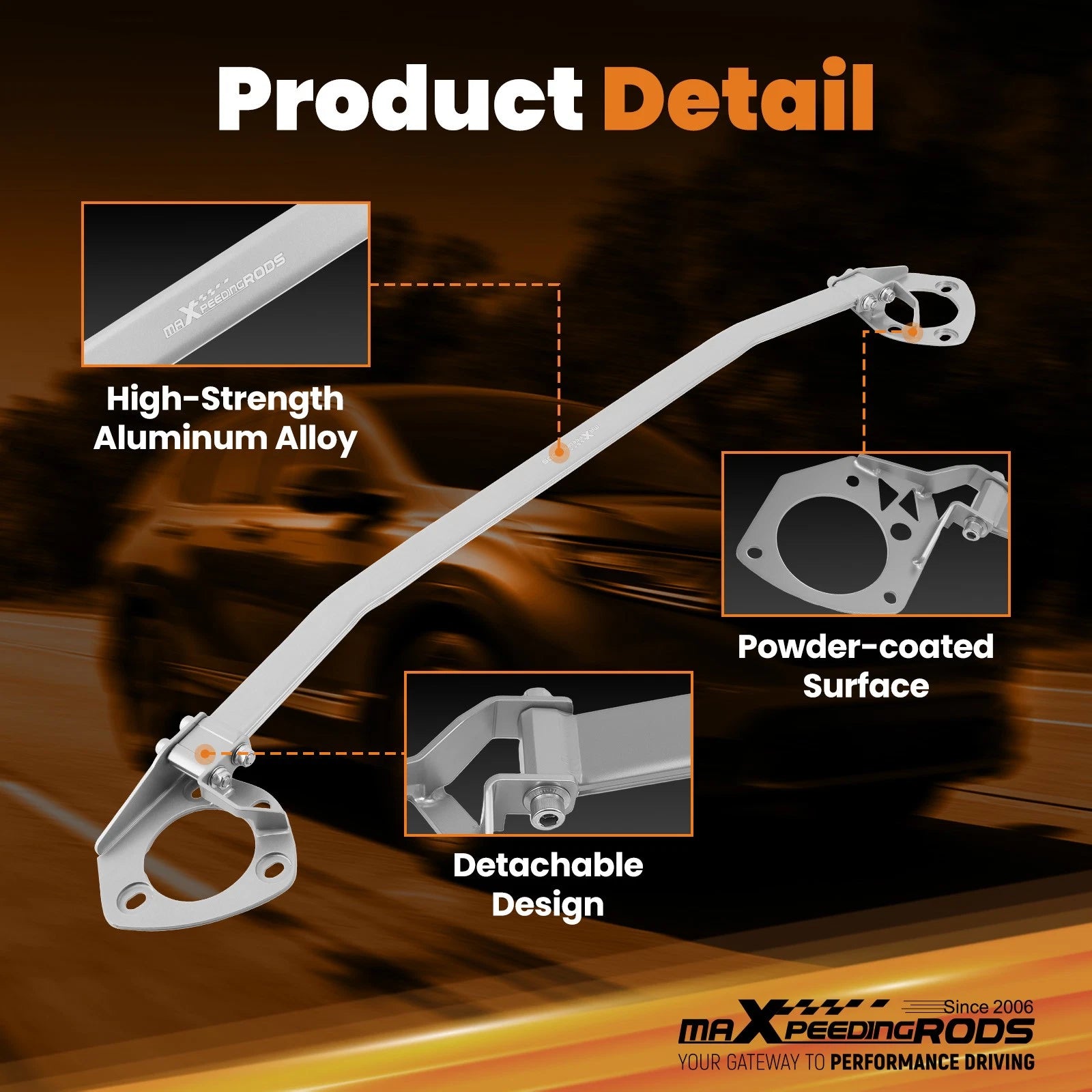 Front Upper Strut Bar Suspension Tower Brace for Honda CR-V (2017–2022)