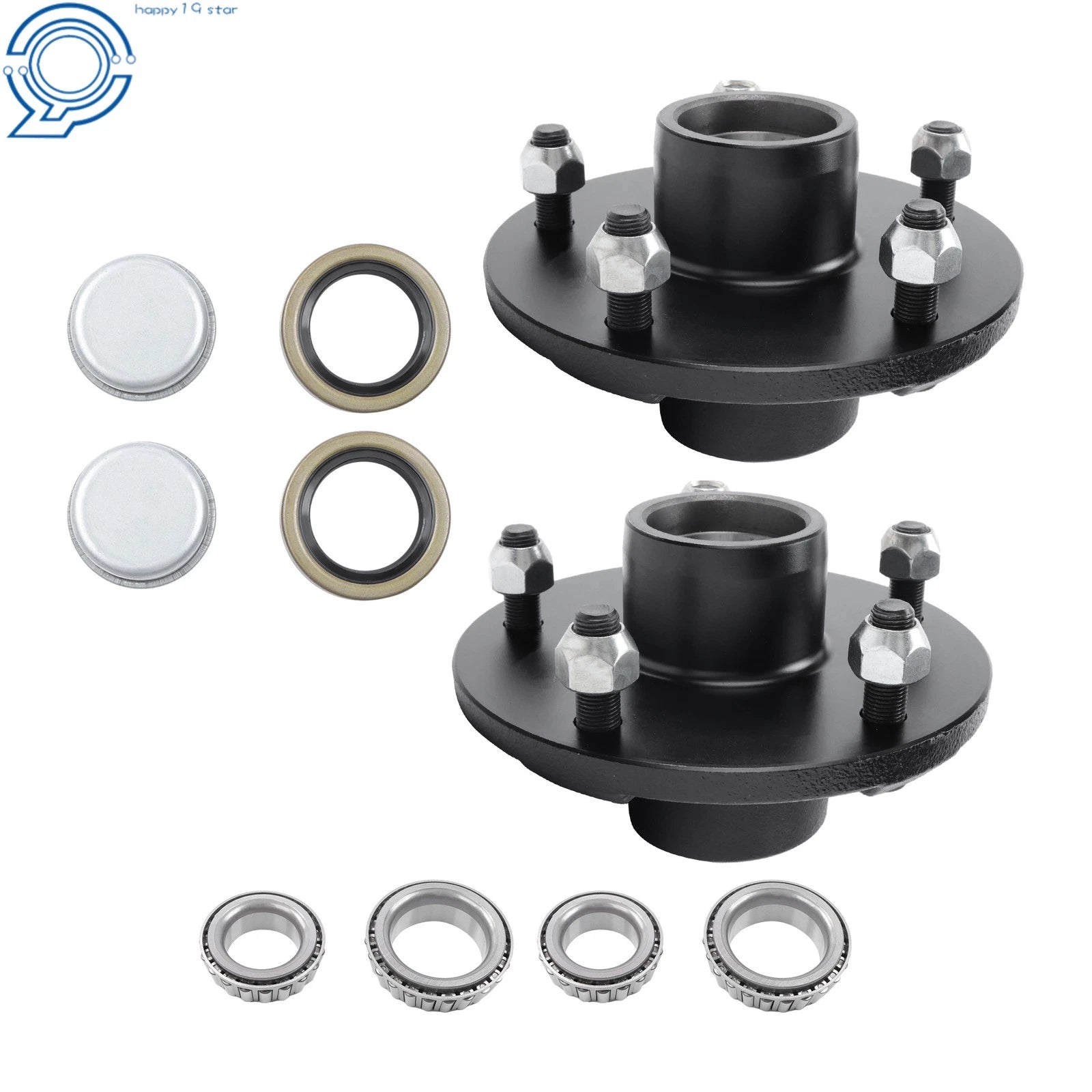 Set of 2 Spindles for 3500 lbs Trailer Hub (5 on 5.5)