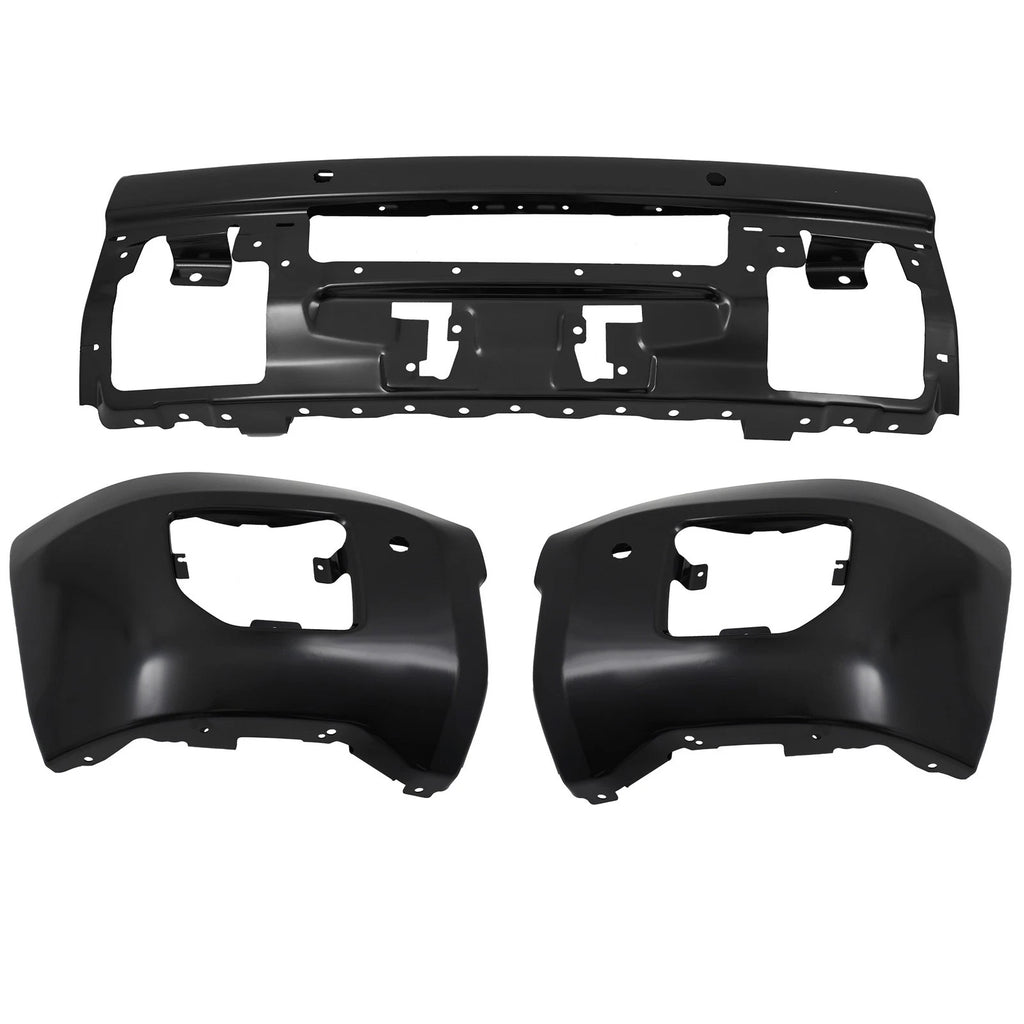 Front Bumper Face Bar for GMC Sierra 2500HD (2015–2019) W/ Sensor Holes, Black