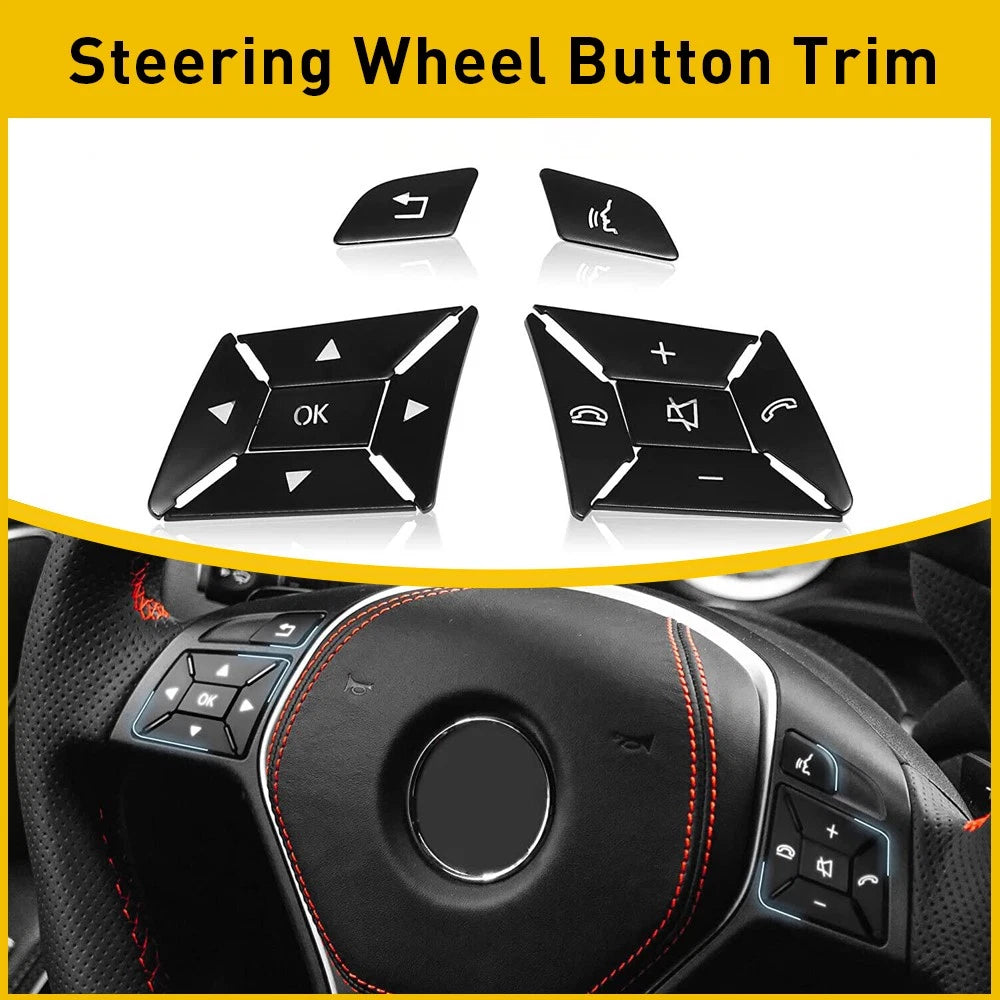 Steering Wheel Button Cover Trim for Mercedes Benz E C G Class (2012–2016)