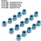16 Pcs Valve Stem Oil Seal Kit for SBC BBC SBF BBF Engine 11/32��� X .500���