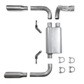 Dual Exhaust Kit for Jeep Wrangler (2018–2025) 2.5" Rolled Edge Tips