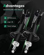 Front Pair Shocks Struts for Honda Civic Coupe (2012) - Drive & Passenger Side