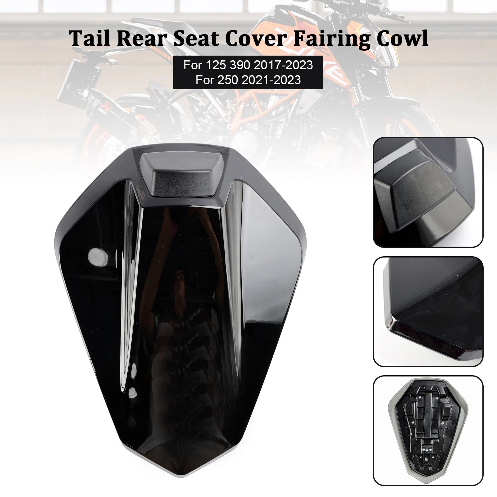 Rear Seat Cover Fairing Cowl for KTM 125 250 390 Duke (2017–2023) Black