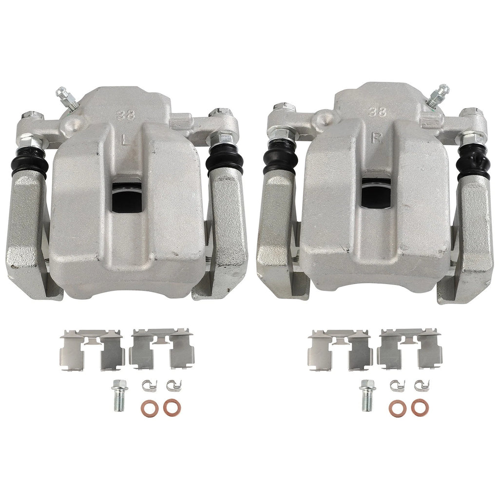 Set of 2 Rear Brake Calipers with Bracket for Toyota RAV4 (2012–2018)