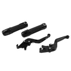Black Extendable Brake Clutch Levers Grips Set for Aprilia Tuono V4 (2011-2023)