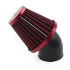 48mm Air Intake Filter Cleaner for Motorcycle - Red