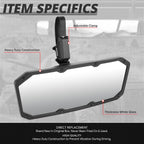 Universal UTV Rearview Mirror for Roll Cage Bar Mount (White)