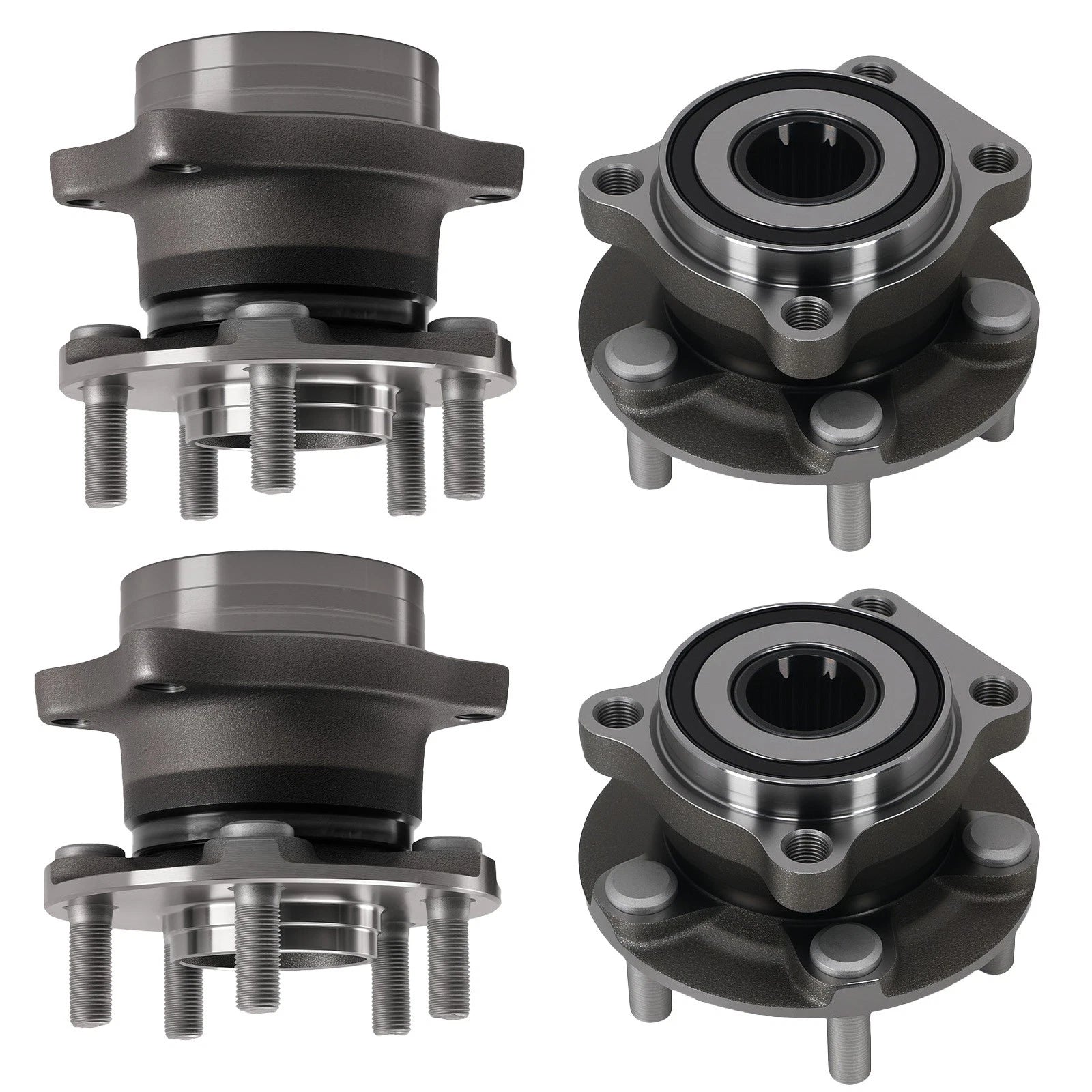 4pcs Front & Rear Wheel Bearing Hubs for Subaru Impreza (2008–2013)
