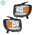 2X Halogen LED DRL Projector Headlights for GMC Canyon (2015–2022)