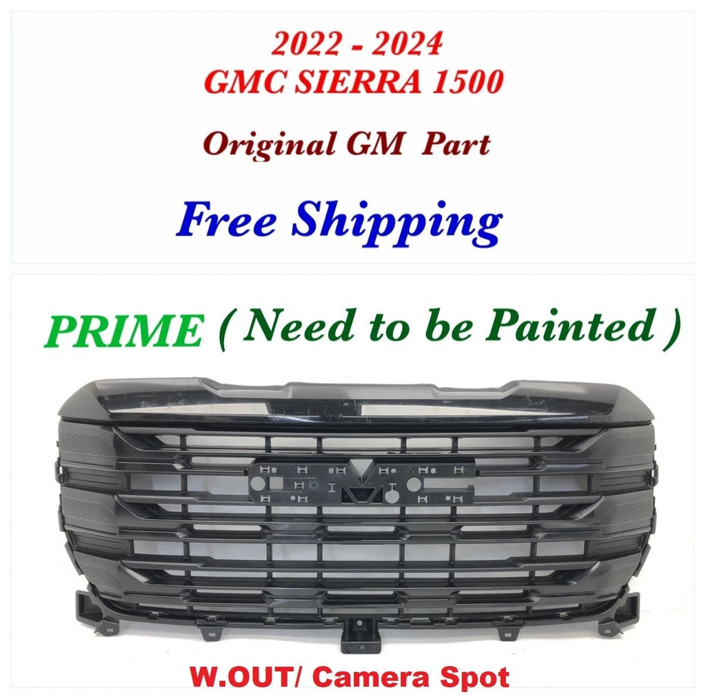 Front Upper Bumper Grille for GMC Sierra 1500 (2022–2024) OEM 84878062