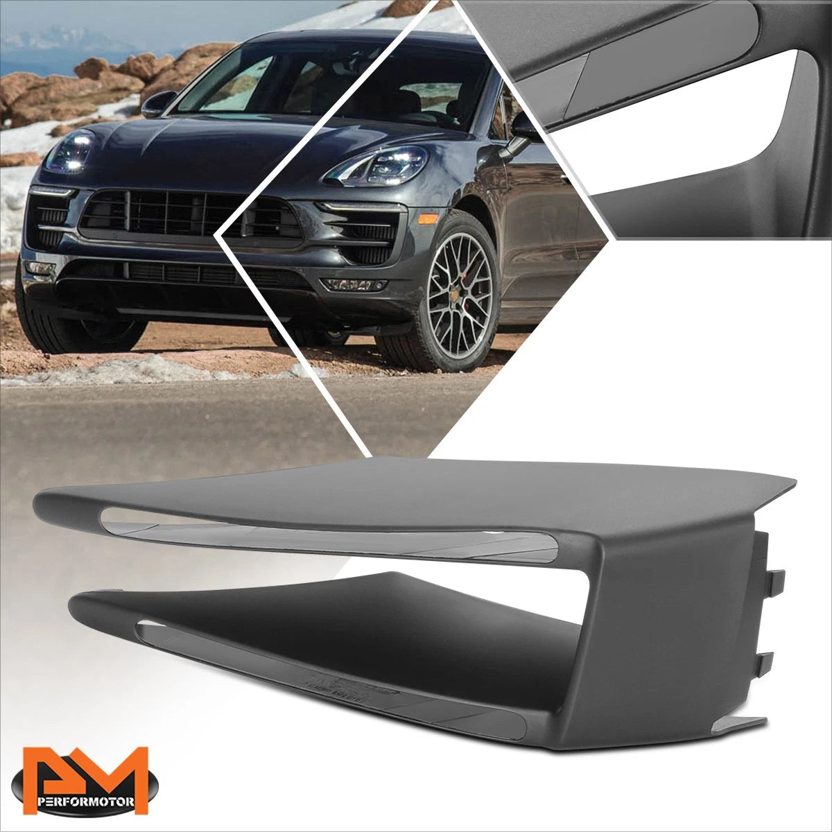 Fog Light Trim for Porsche Macan (2015–2018) - Left, Black