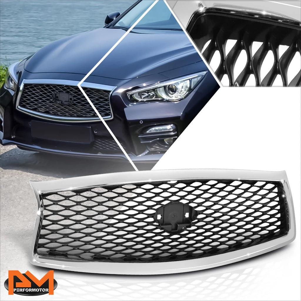 Diamond Mesh Grille with Badge Slot for Infiniti Q50 (2014–2017)