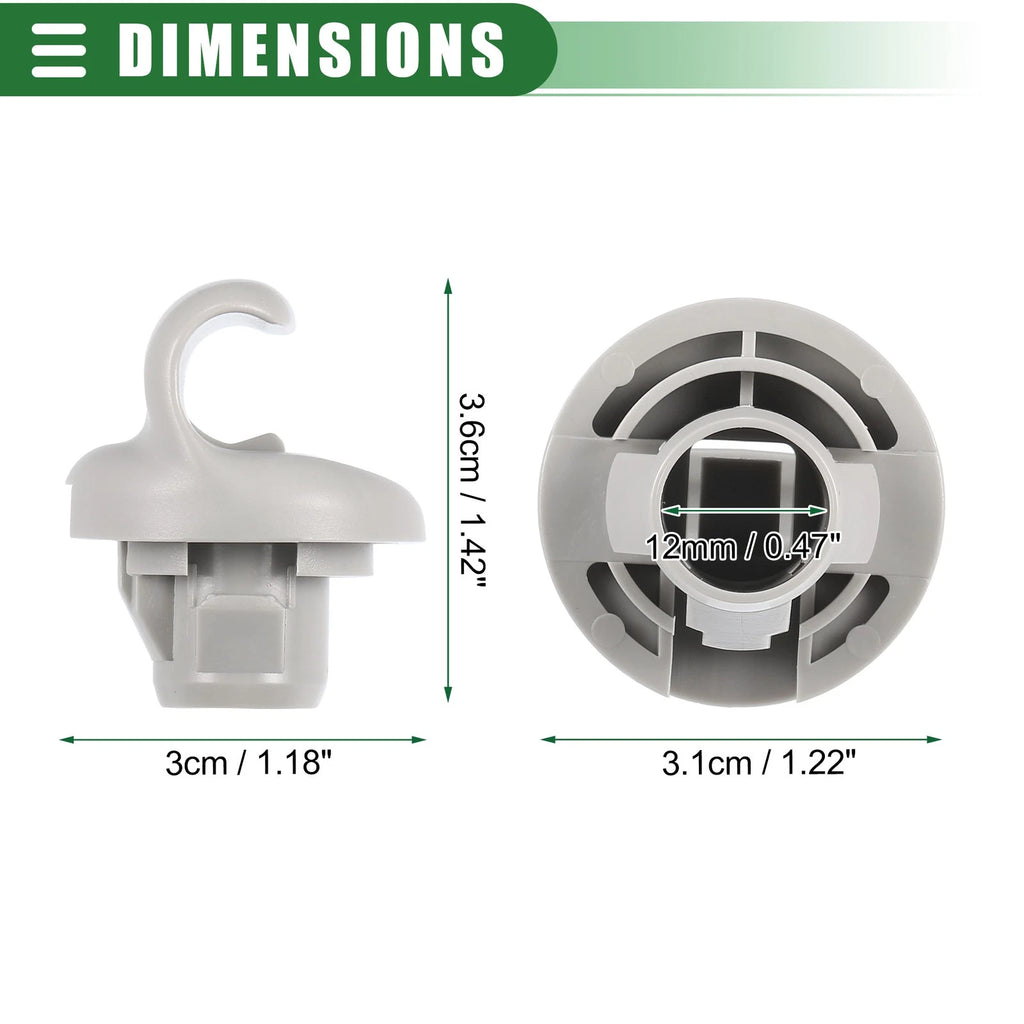 Sun Visor Holder Clip for Nissan Sentra (2015–2019) No. 96409CG000 Gray