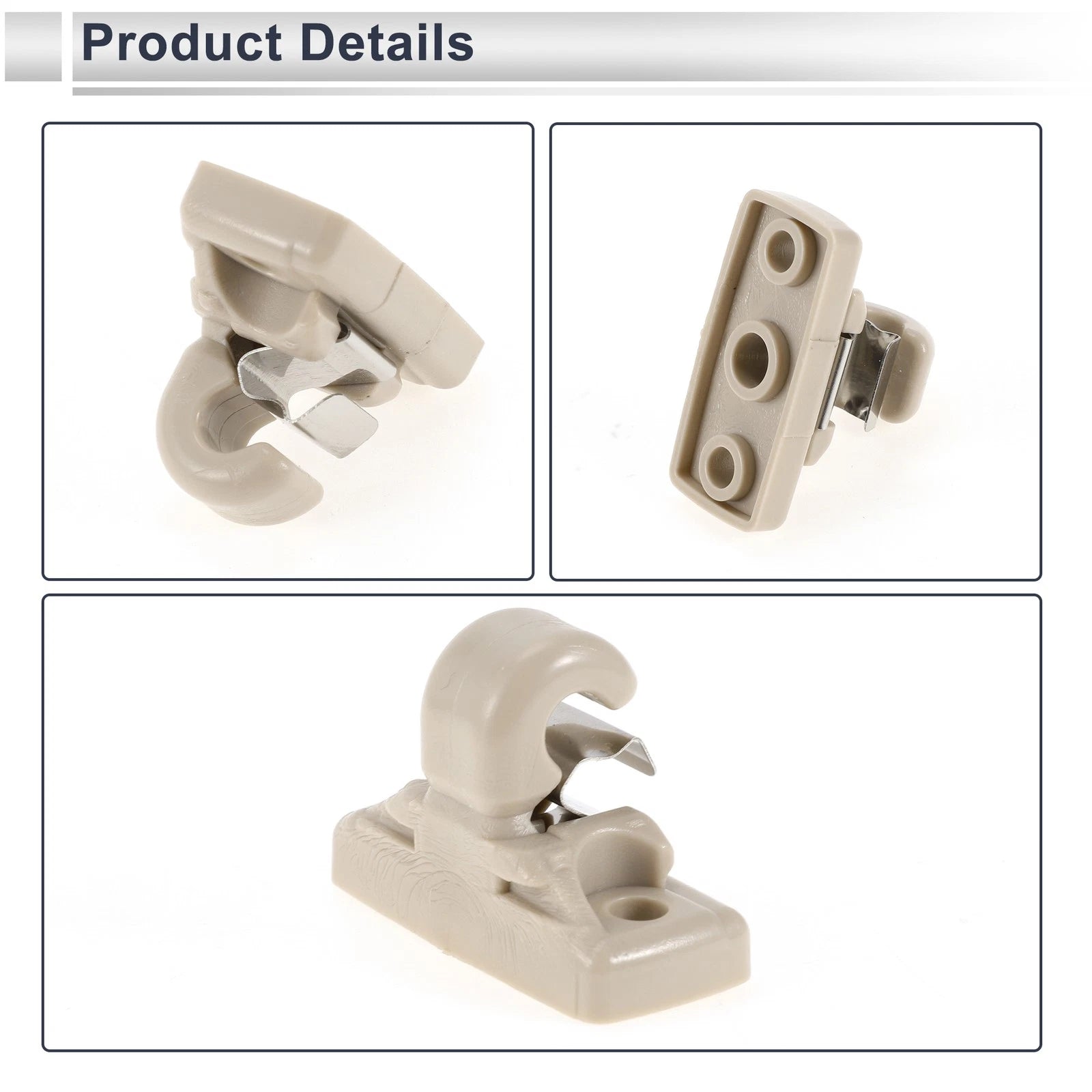 Sun Visor Holder Clip for Volkswagen Bora Golf Mk4 Caddy (1998–2006) 3B0857561B Beige