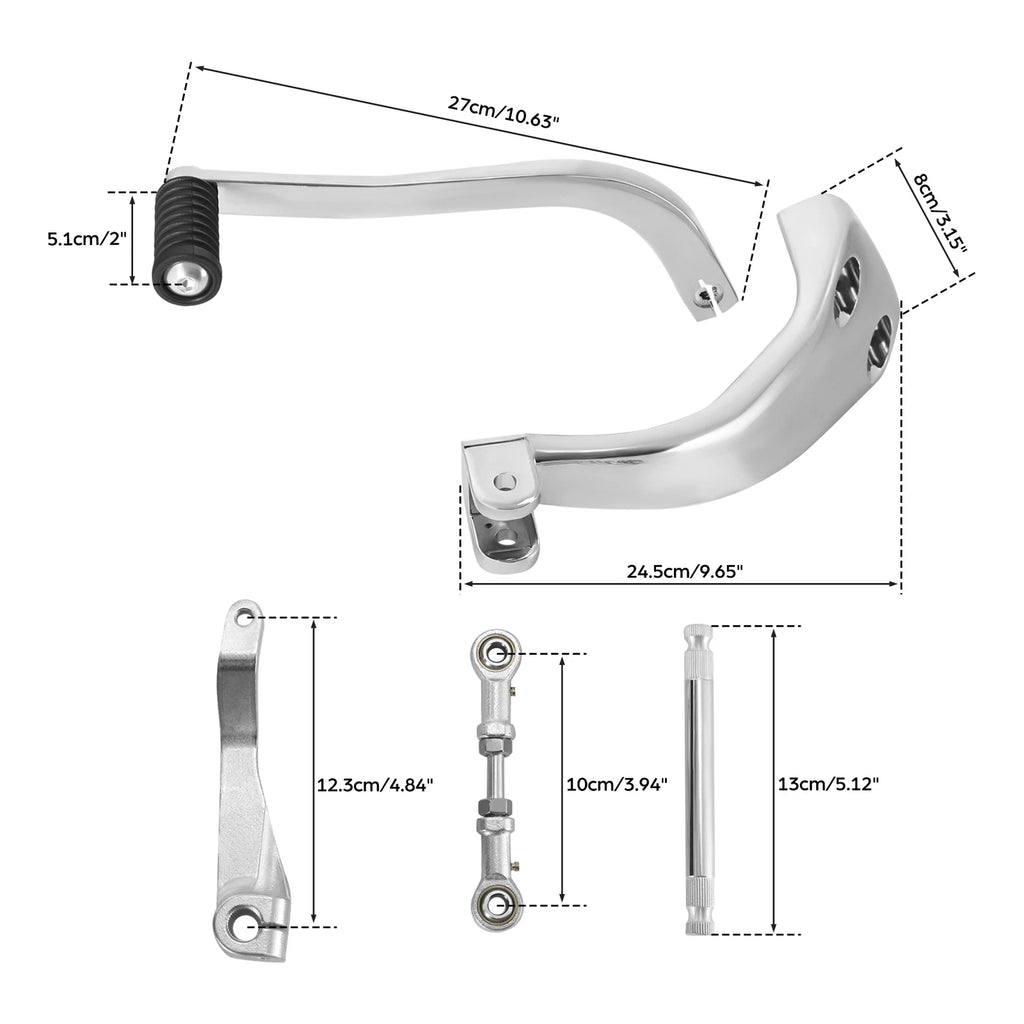 Set of Chrome Mid Controls Shifter Sides for Harley Fat Bob FXFB (2018–2023)