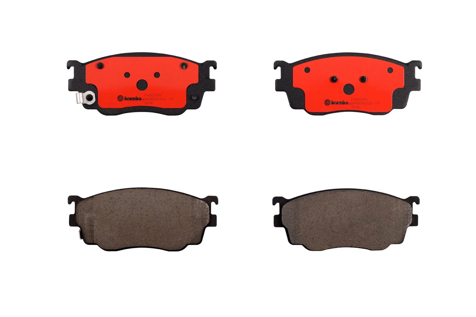 Set of 4 Brembo Rear Ceramic Brake Pads for Mazda 626, Protege (1998–2002)