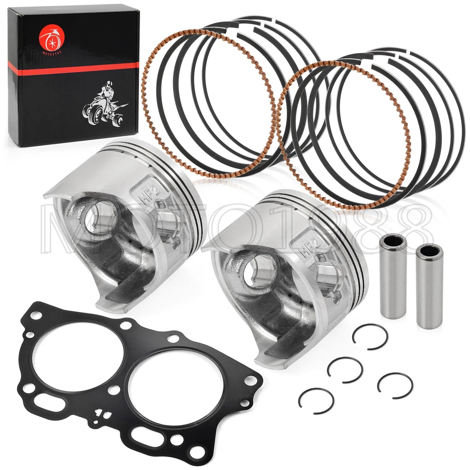 .25mm Oversize Piston Ring Rebuild Kit for EZGO Golf Cart Robin 350cc (1996–2008)