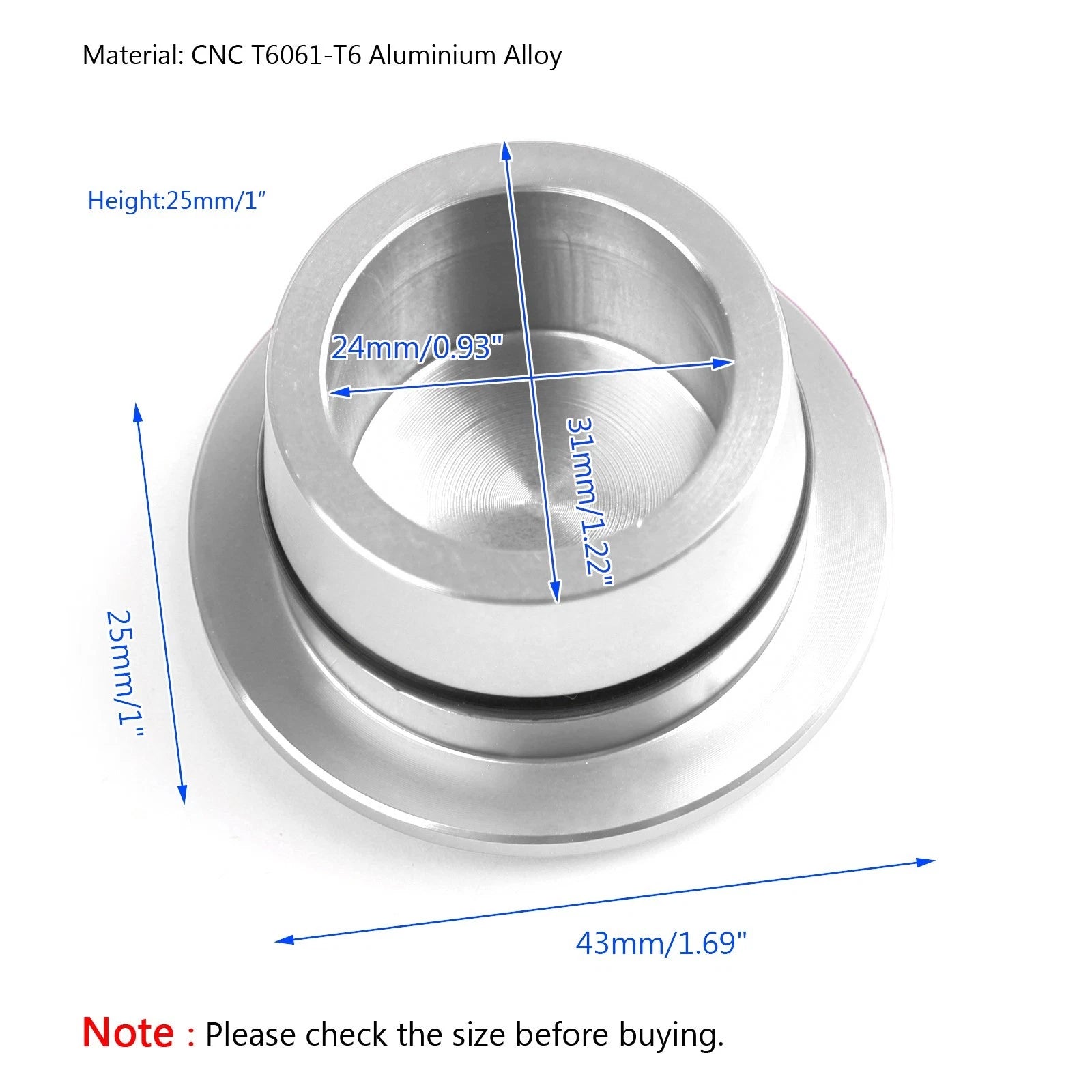 CNC Frame Hole Plug Protector for Yamaha T-Max 530 (2005–2016)