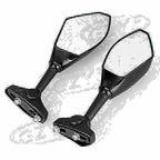LED Turn Signal Rear View Mirrors for Motorcycle Street Bike