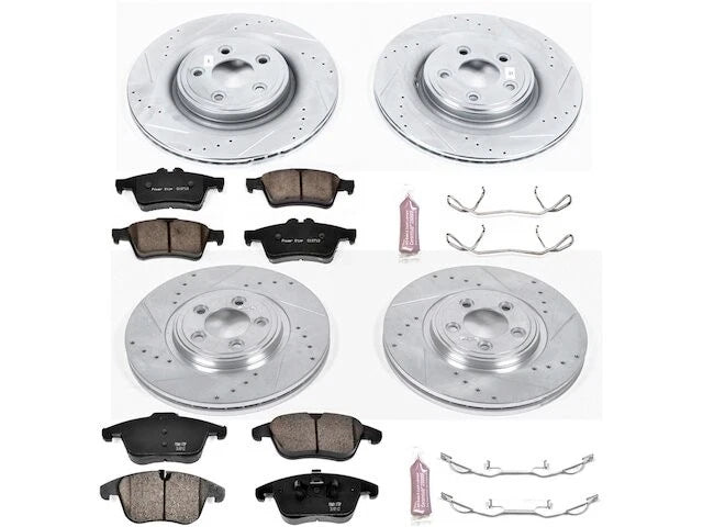 Front and Rear Brake Pad and Rotor Kit for Jaguar XK (2007–2009) JZ917RN
