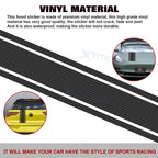 Carbon Fiber Texture Hood and Bumper Stripe Sticker Decal for Car (KK)
