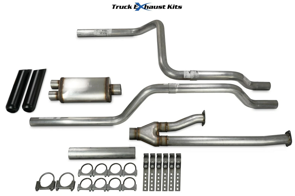 2.5" Dual Exhaust Kit for Toyota Tundra (2009–2013) Stainless Black Tip