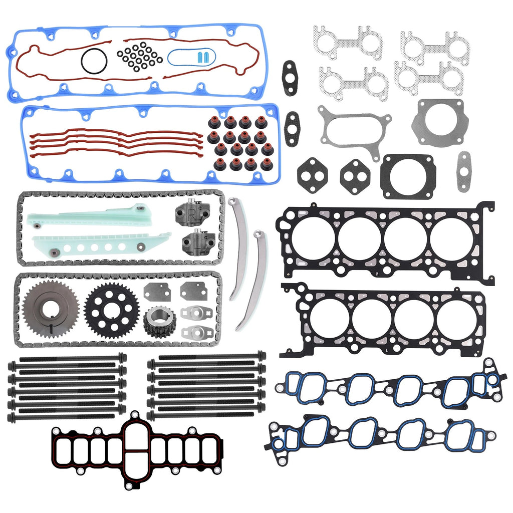 Timing Chain Kit with Head Gasket Bolts for Ford E150 E250 E350 (1992–2014)