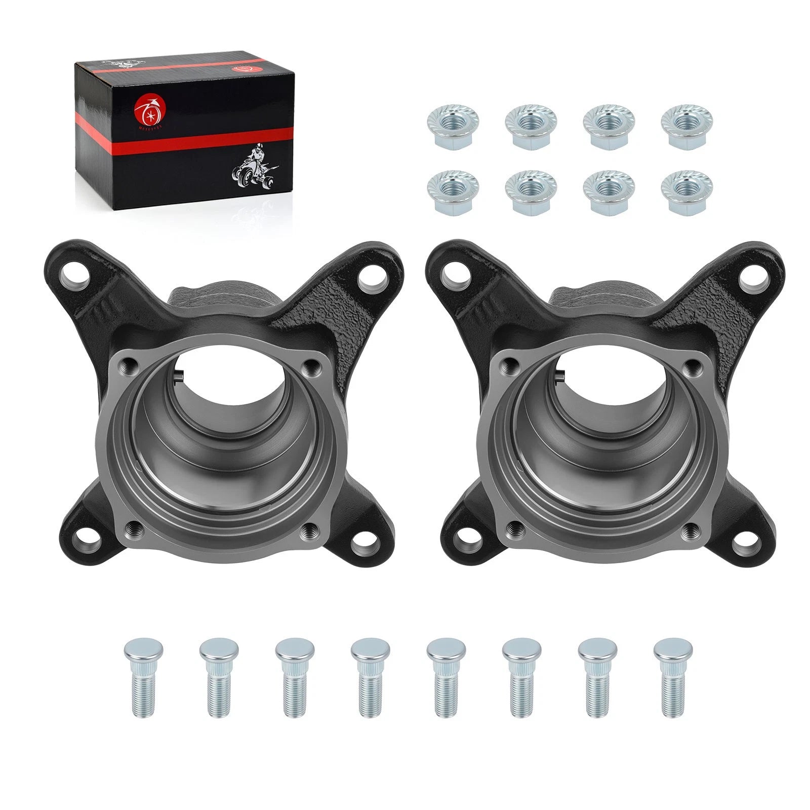 Front Left/Right Hubs w/ Studs & Nuts for Polaris Norwegian Magnum 4X4 (1997–1998)