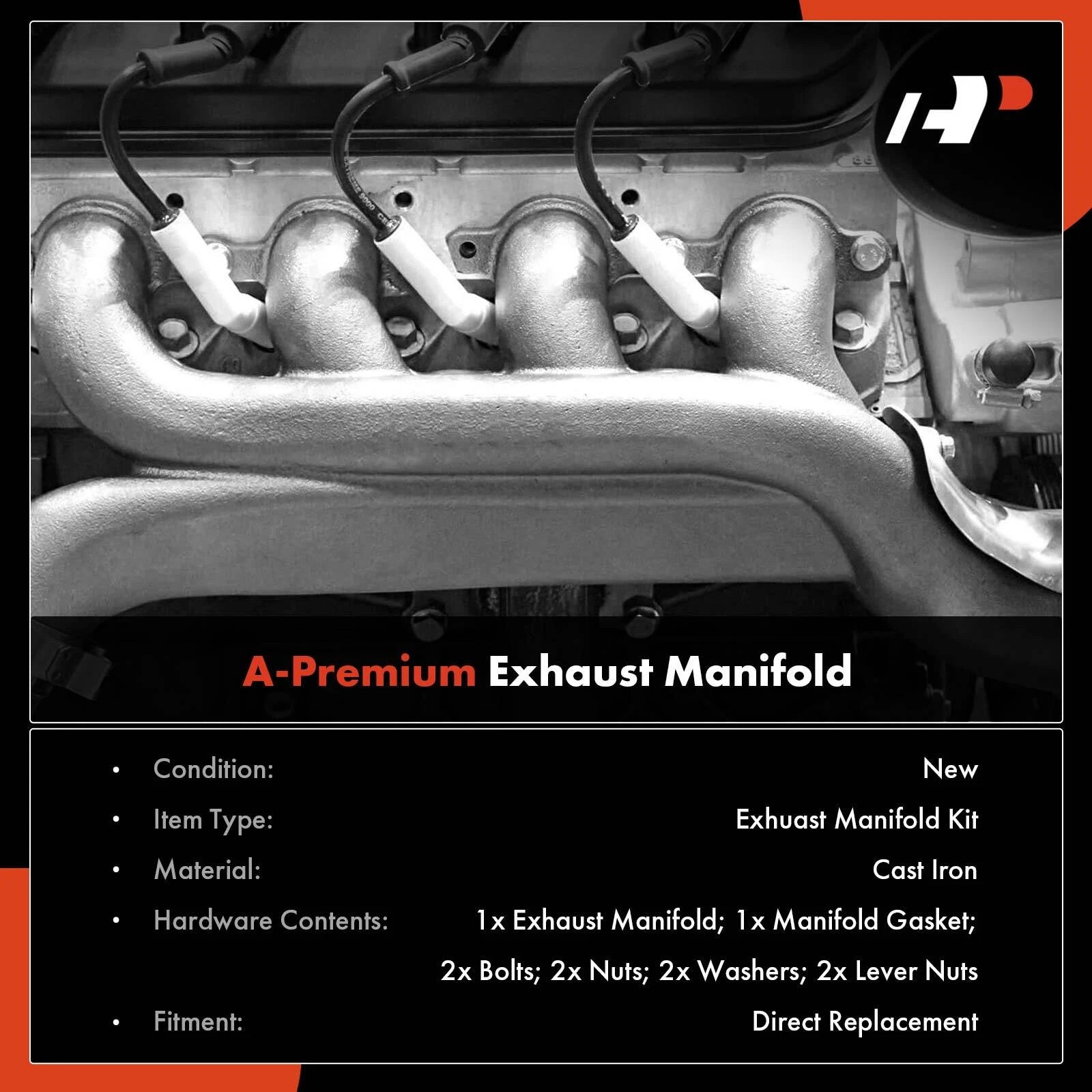 Driver Exhaust Manifold with Gasket for Jeep Grand Cherokee (2009–2010)