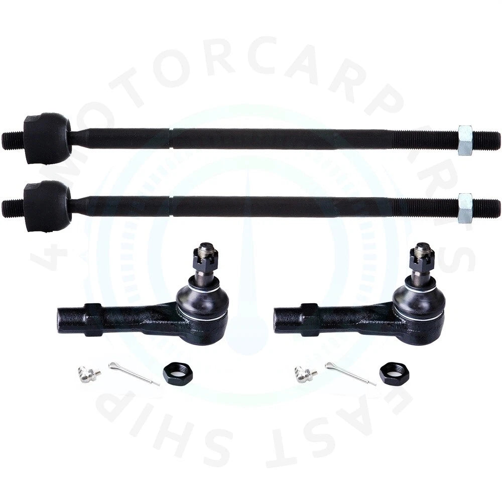 Set of 4 Front Inner & Outer Tie Rods for Dodge Durango (1998–1999)