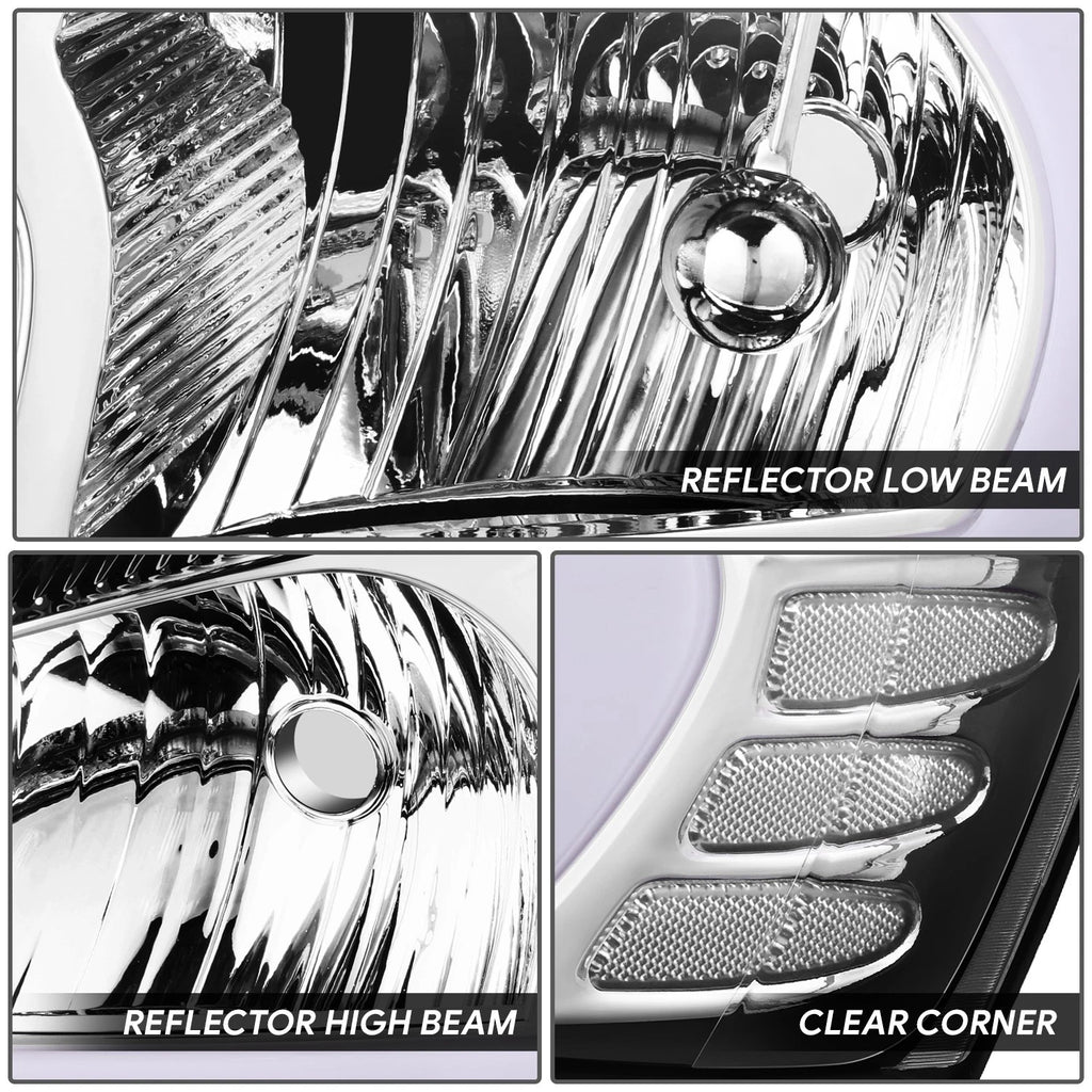 Chrome Housing Clear Lens 3D LED DRL Headlights for Pontiac Grand Prix (2004–2008)