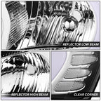 Chrome Housing Clear Lens 3D LED DRL Headlights for Pontiac Grand Prix (2004–2008)