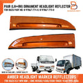 Amber Ornament Headlight Marker Reflector Pair for Isuzu Elf 250 NPR NHR (93-06)