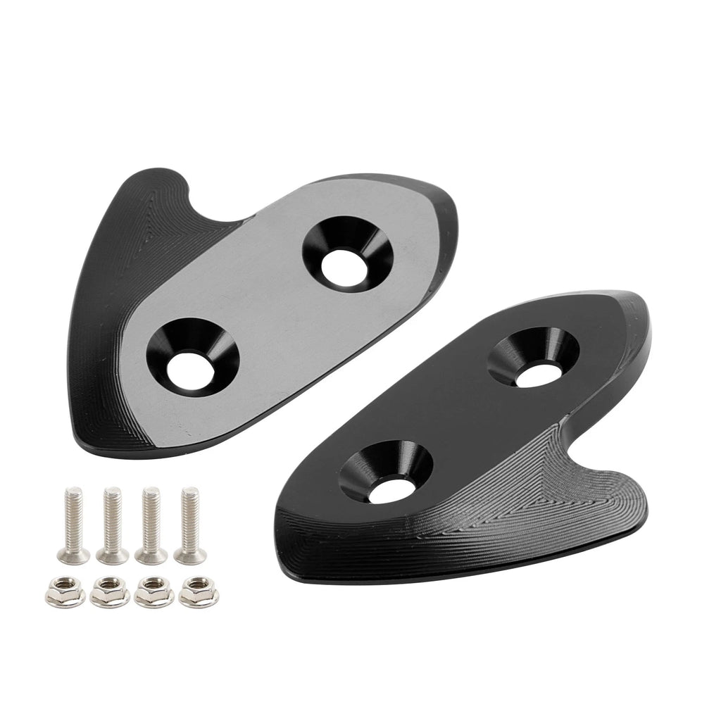 CNC Aluminum Black Mirror Block Off Plates for Yamaha R1/R1M/R1S (2015–2019)