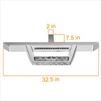 Rear Bumper Trailer Tow Hitch Step with LED Brake Lamp for 2" Receiver