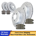 Front Rear Brake Rotors and Ceramic Pads for Dodge Charger 2006–2010