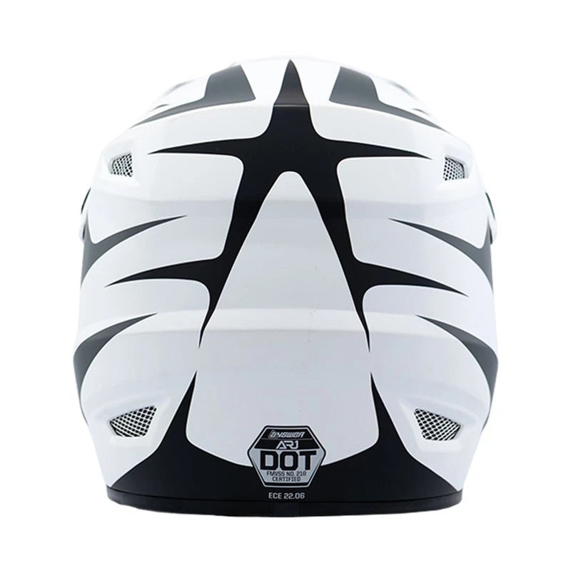 Mototown AR1 Helmet for Motorcycle Racing (Medium, Glossy White/Grey/Black)